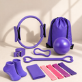 13-Piece Pilates Kit with 12-Inch Ring, Exercise Ball, 5 Resistance Bands & Grip Socks for Home Workouts