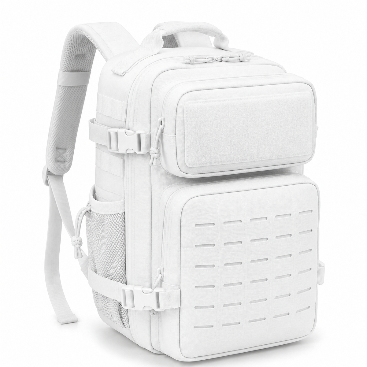 26L Tactical Backpack with Laser-Cut MOLLE Webbing, 15-Inch Laptop Compartment & Dual Bottle Pockets