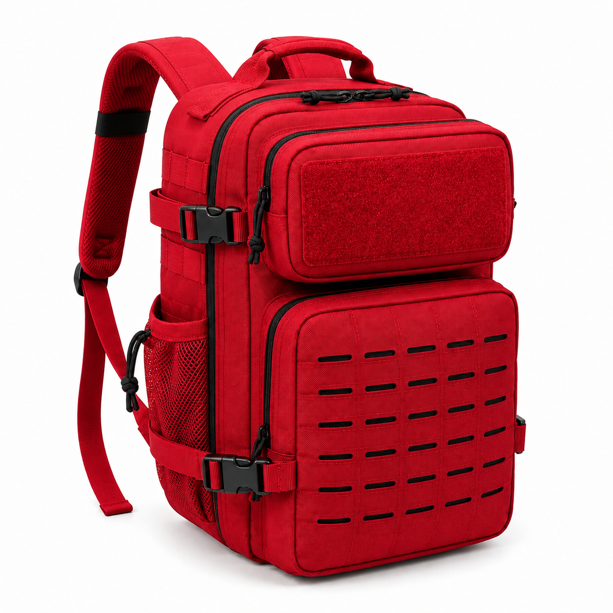 26L Tactical Backpack with Laser-Cut MOLLE Webbing, 15-Inch Laptop Compartment & Dual Bottle Pockets