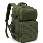 26L Tactical Backpack with Laser-Cut MOLLE Webbing, 15-Inch Laptop Compartment & Dual Bottle Pockets