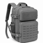 26L Tactical Backpack with Laser-Cut MOLLE Webbing, 15-Inch Laptop Compartment & Dual Bottle Pockets