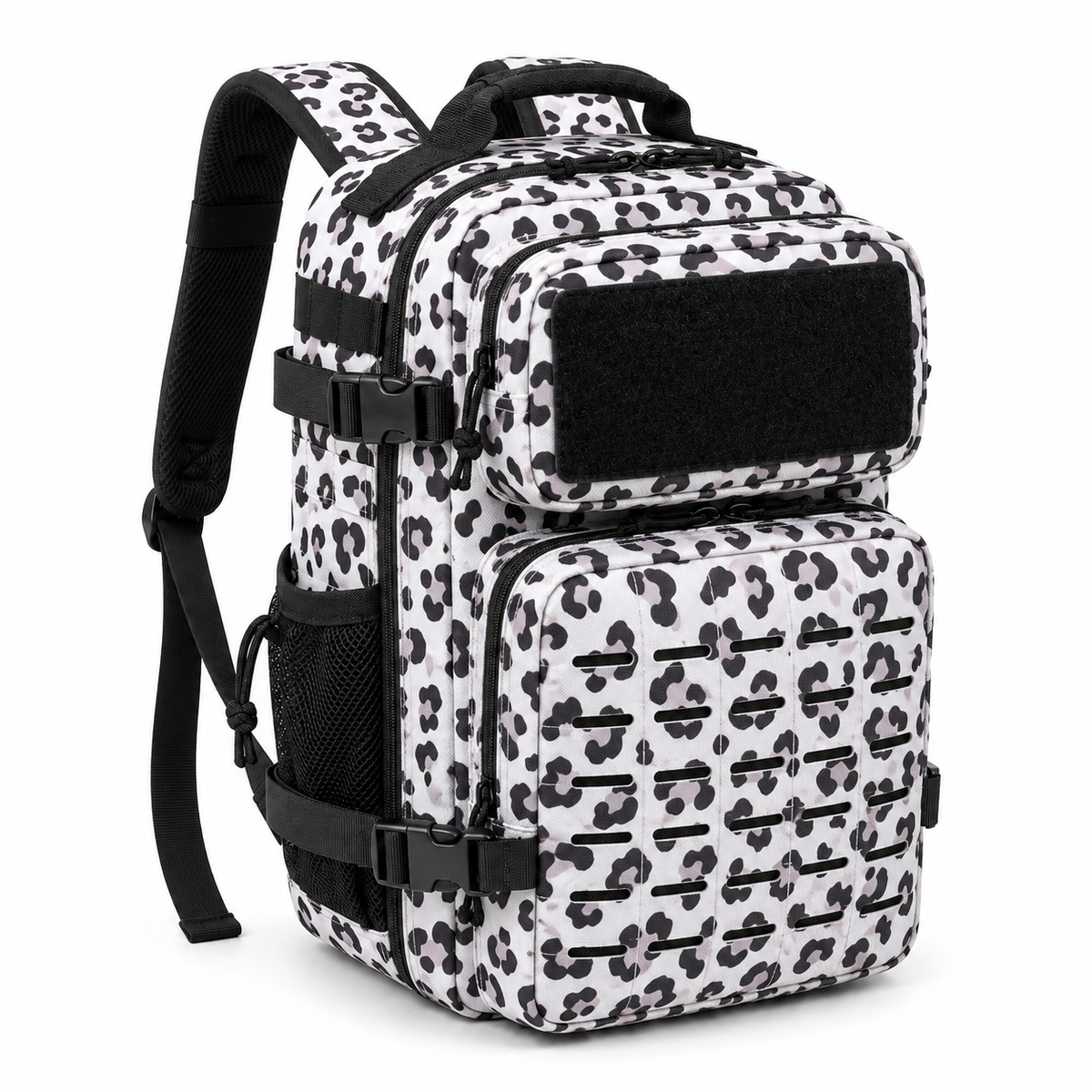 26L Tactical Backpack with Laser-Cut MOLLE Webbing, 15-Inch Laptop Compartment & Dual Bottle Pockets