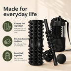5-Piece Trigger Point Foam Roller Set with Massage Stick, 2 Massage Balls & Carry Bag for Full-Body Self-Massage