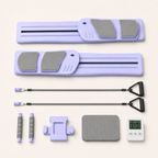 7-in-1 Portable Pilates Board Set with Sliding Platforms, Resistance Bands and Timer for Home Workouts