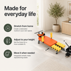 Adjustable Back Stretch Bench with Neck Stretcher, 8 Foam Rollers & 286 lb Capacity for Home Use