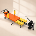 Adjustable Back Stretch Bench with Neck Stretcher, 8 Foam Rollers & 286 lb Capacity for Home Use