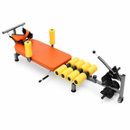 Adjustable Back Stretch Bench with Neck Stretcher, 8 Foam Rollers & 286 lb Capacity for Home Use