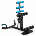 Adjustable Deep Squat Machine with 4 Resistance Levels, Massage Rollers & Push-Up Handles, 300 lb Capacity