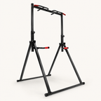 Adjustable Power Tower Pull-Up Bar & Dip Station with Foldable Frame, 440 lb Capacity for Home Gym Strength Training