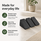 Adjustable Slant Board Calf Stretcher, 3-Piece EPP Foam Incline Wedge with 4 Angles for Stretching and Squats