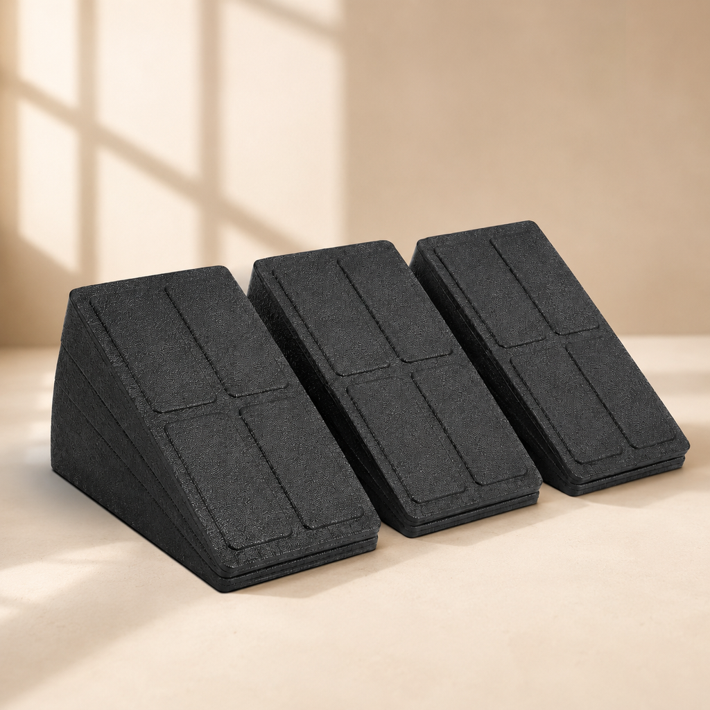 Adjustable Slant Board Calf Stretcher, 3-Piece EPP Foam Incline Wedge with 4 Angles for Stretching and Squats