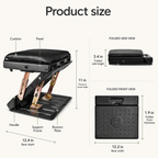 Adjustable Under Desk Footrest with 4-Level Height, Removable Cushion & Massage Surface