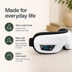 Air Compression Eye Massager with Vibration, Bluetooth Music & 180° Foldable Design