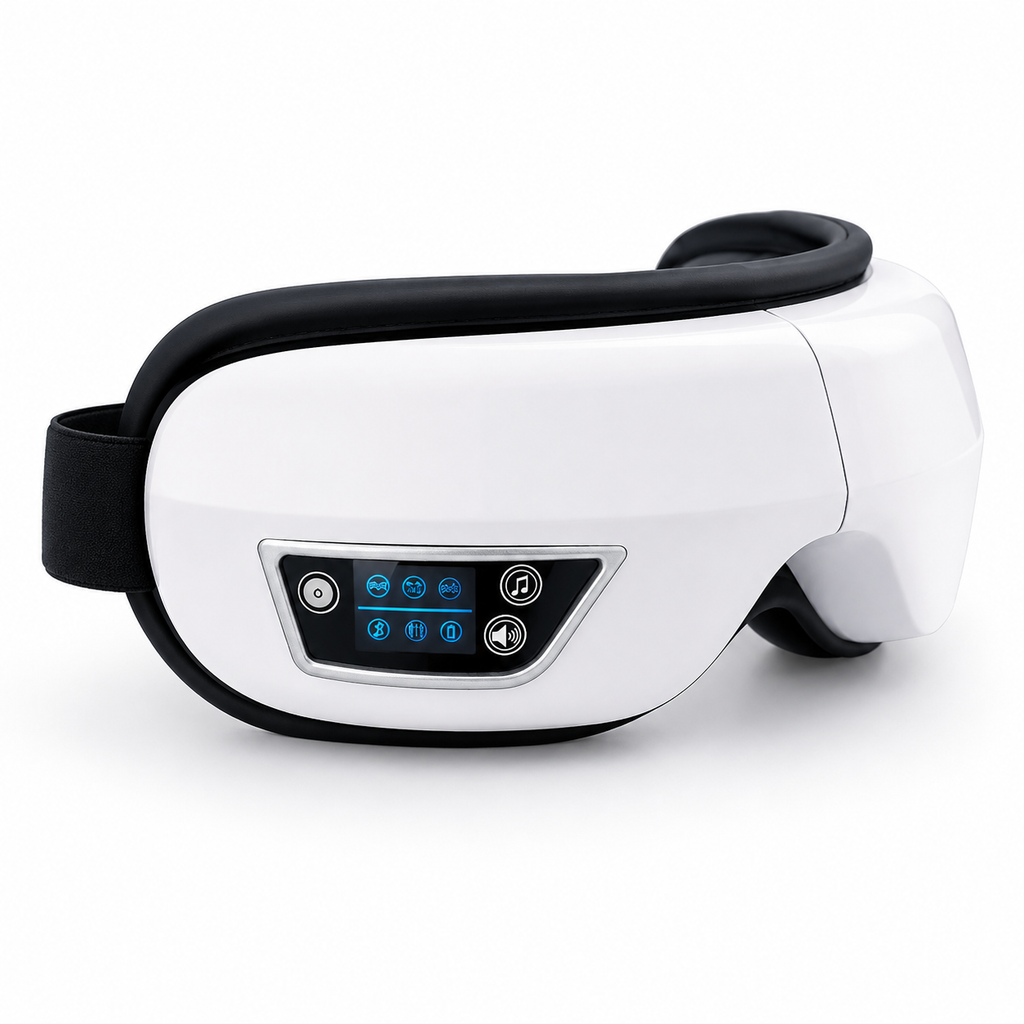 Air Compression Eye Massager with Vibration, Bluetooth Music & 180° Foldable Design