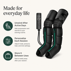 Air Compression Leg Massager with Heat, 6 Modes, 9 Intensity Levels & Full-Leg Compression Boots
