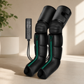 Air Compression Leg Massager with Heat, 6 Modes, 9 Intensity Levels & Full-Leg Compression Boots