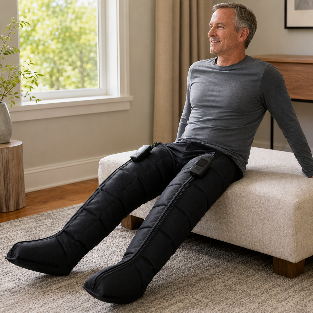 Air Compression Recovery Boots with Cordless Controls, 7 Pressure Levels, 5 Modes & USB-C Charging