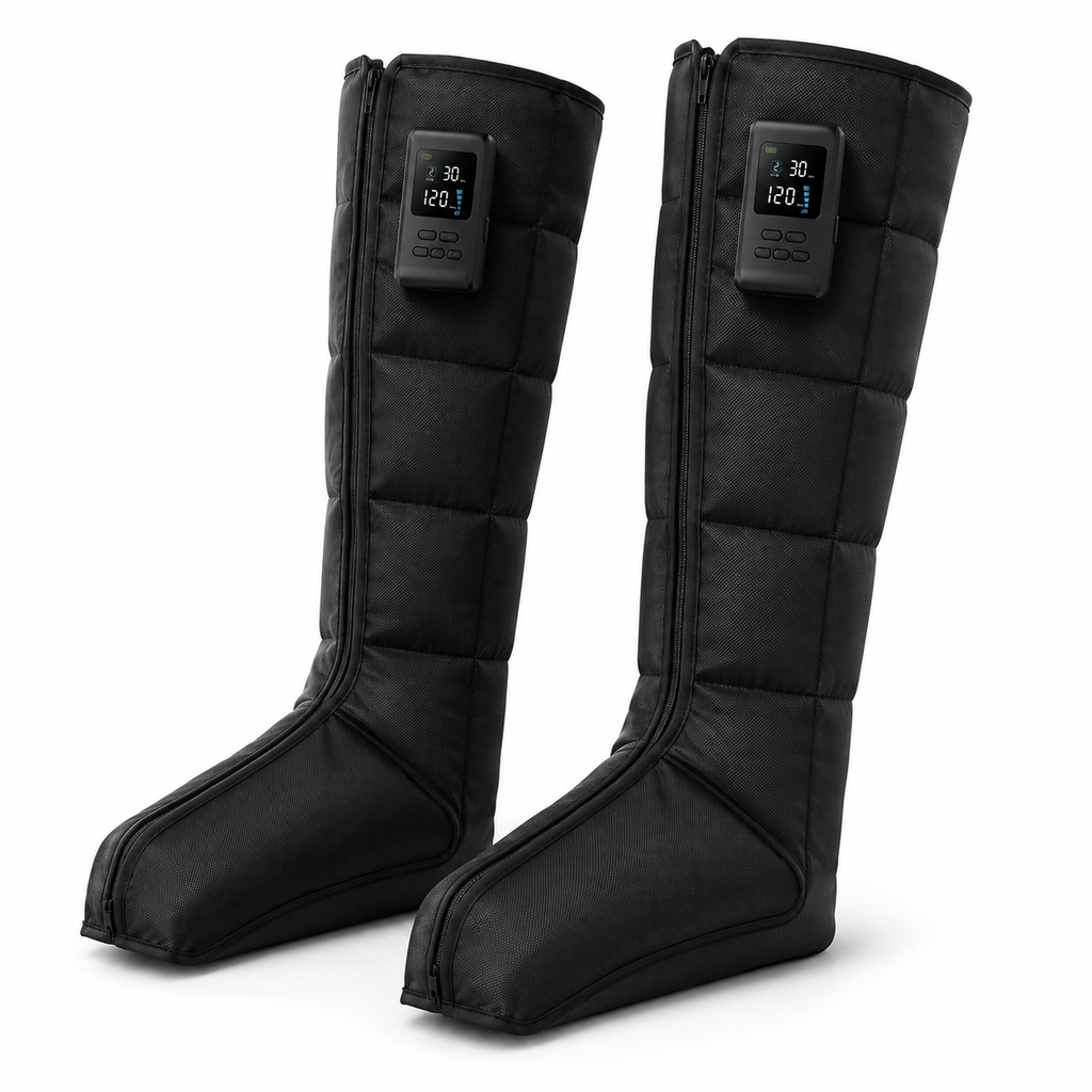 Air Compression Recovery Boots with Cordless Controls, 7 Pressure Levels, 5 Modes & USB-C Charging