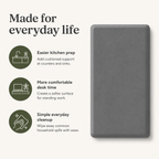 Anti-Fatigue Standing Mat with Waterproof PVC Surface & Non-Slip Base for Kitchen or Standing Desk, 17.3 x 27.6 in