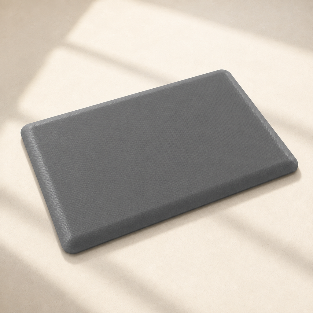 Anti-Fatigue Standing Mat with Waterproof PVC Surface & Non-Slip Base for Kitchen or Standing Desk, 17.3 x 27.6 in