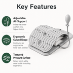 Back Stretcher with Adjustable Inflatable Lumbar Support, Acupressure Points and Manual Hand Pump