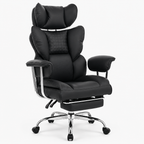 Big & Tall Executive Office Chair with Footrest, 350 lb Capacity, 90°–135° Recline & Wide Seat