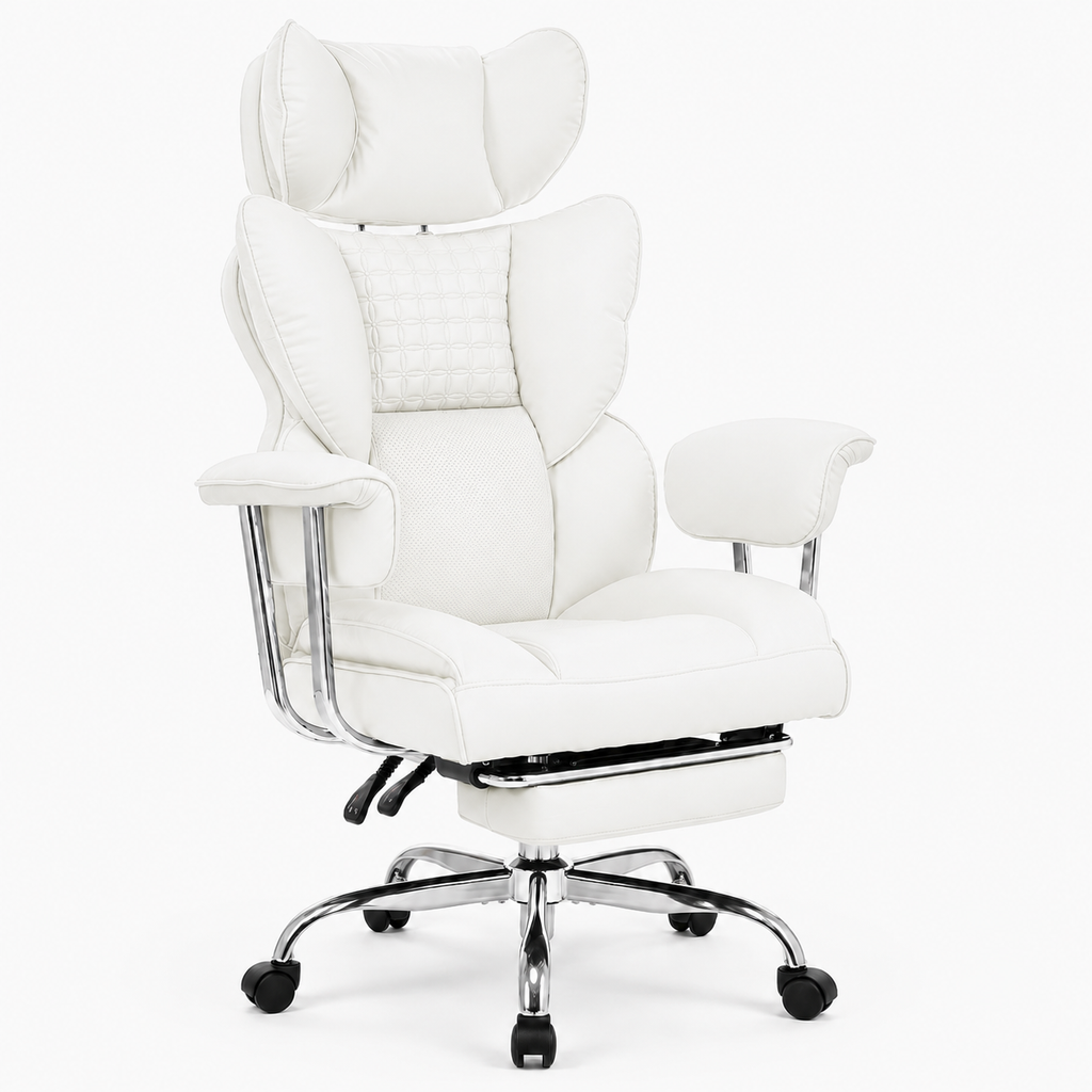 Big & Tall Executive Office Chair with Footrest, 350 lb Capacity, 90°–135° Recline & Wide Seat