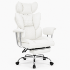 Big & Tall Executive Office Chair with Footrest, 350 lb Capacity, 90°–135° Recline & Wide Seat