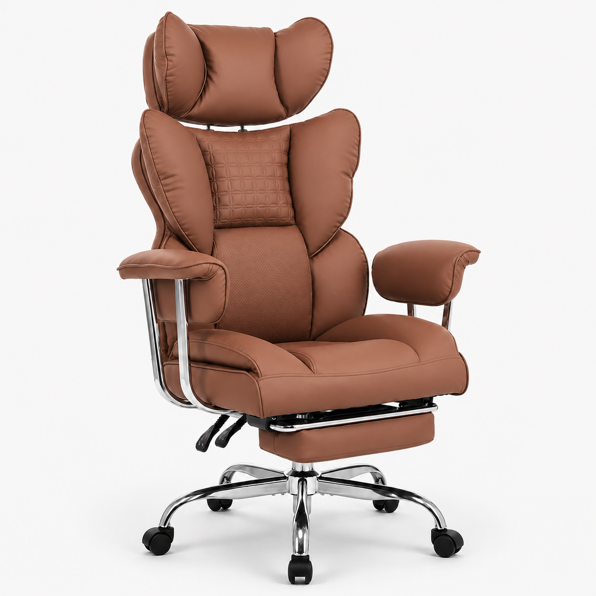 Big & Tall Executive Office Chair with Footrest, 350 lb Capacity, 90°–135° Recline & Wide Seat