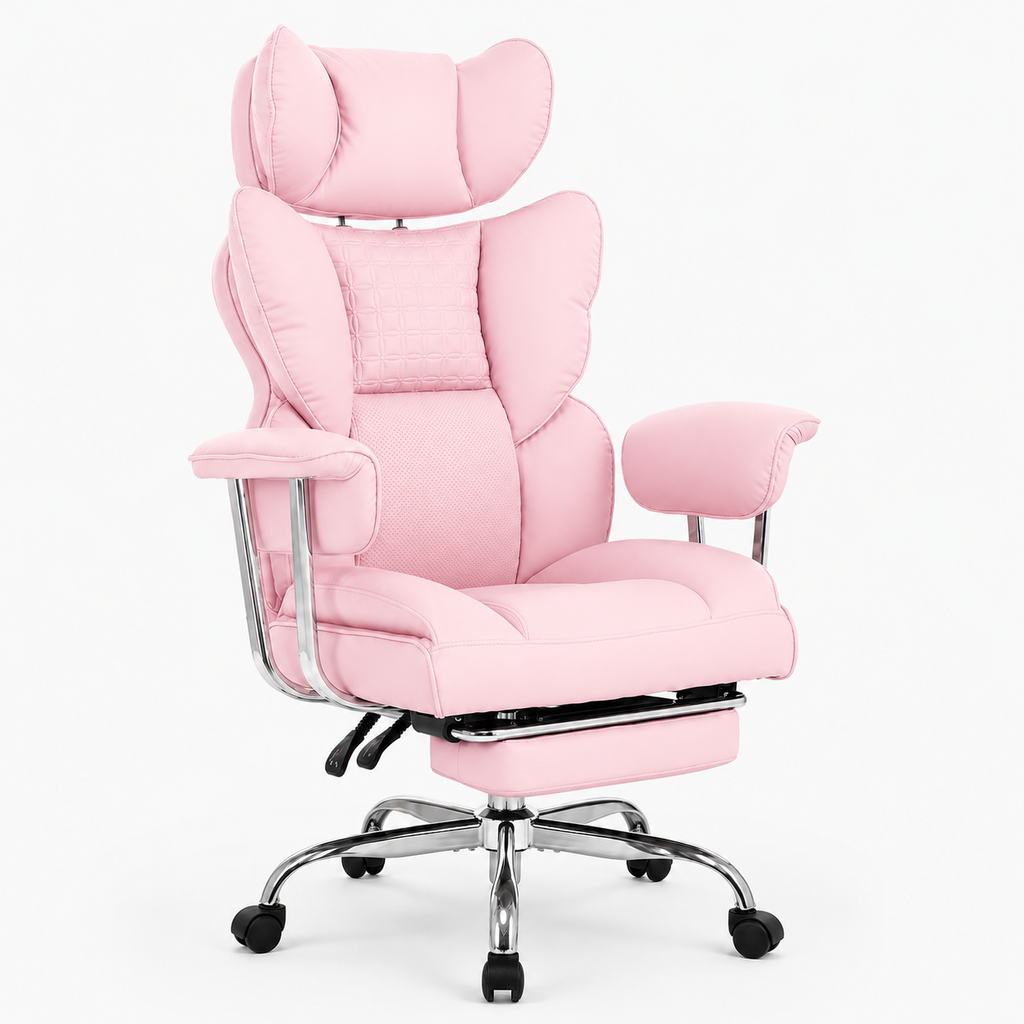 Big & Tall Executive Office Chair with Footrest, 350 lb Capacity, 90°–135° Recline & Wide Seat