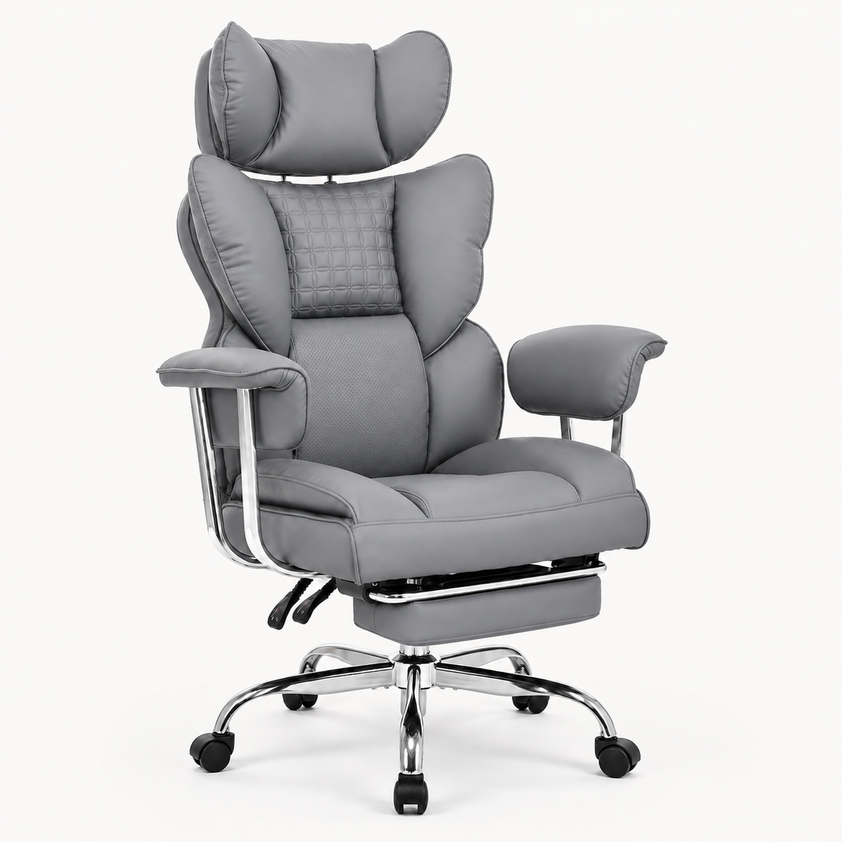 Big & Tall Executive Office Chair with Footrest, 350 lb Capacity, 90°–135° Recline & Wide Seat
