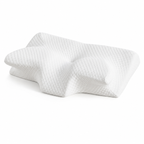 Cervical Memory Foam Pillow, 23.6 x 13.8 in Dual-Height Neck Support with Breathable Cover for Side, Back & Stomach Sleepers