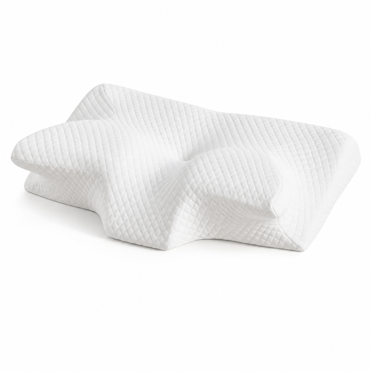 Cervical Memory Foam Pillow, 23.6 x 13.8 in Dual-Height Neck Support with Breathable Cover for Side, Back & Stomach Sleepers