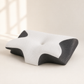 Cervical Memory Foam Pillow, 23.6 x 13.8 in Dual-Height Neck Support with Breathable Cover for Side, Back & Stomach Sleepers
