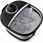 Collapsible Heated Foot Spa with 6 Massage Rollers, Bubbles, Remote Control, 24 Heat Settings and Timer