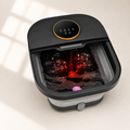 Collapsible Heated Foot Spa with 6 Massage Rollers, Bubbles, Remote Control and Plus-Size Basin