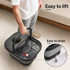 Collapsible Heated Foot Spa with 6 Massage Rollers, Bubbles, Remote Control and Plus-Size Basin