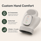 Cordless Hand Massager with Heat & Air Compression, 3 Modes, 5 Intensity Levels and 15-Minute Timer