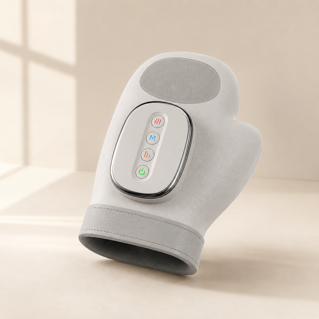 Cordless Hand Massager with Heat & Air Compression, 3 Modes, 5 Intensity Levels and 15-Minute Timer
