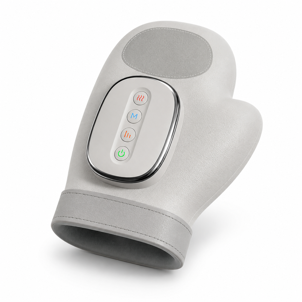 Cordless Hand Massager with Heat & Air Compression, 3 Modes, 5 Intensity Levels and 15-Minute Timer