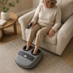 Deep-Kneading Shiatsu Foot Massager with Heat, Cooling, Air Compression, 3 Modes, 3 Intensity Levels and Wireless Remote