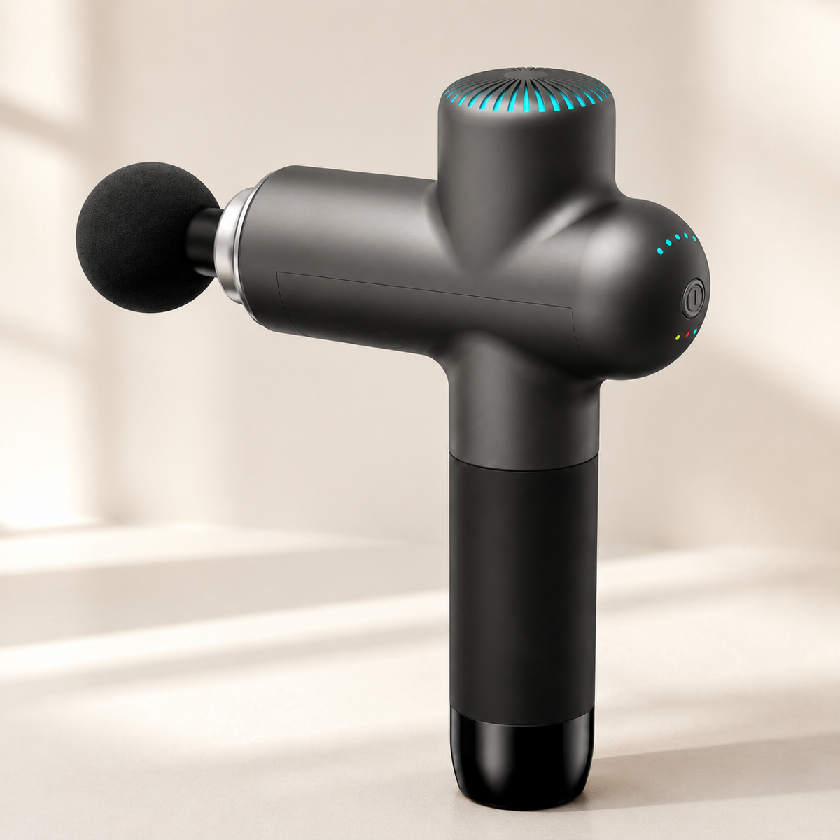 Deep Tissue Massage Gun with Heated Head, 8 Attachments, 5 Speeds and 3 Vibration Modes