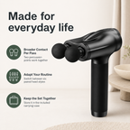 Dual-Head Deep Tissue Massage Gun with LCD Touch Controls, Rechargeable Design and 12 Attachments