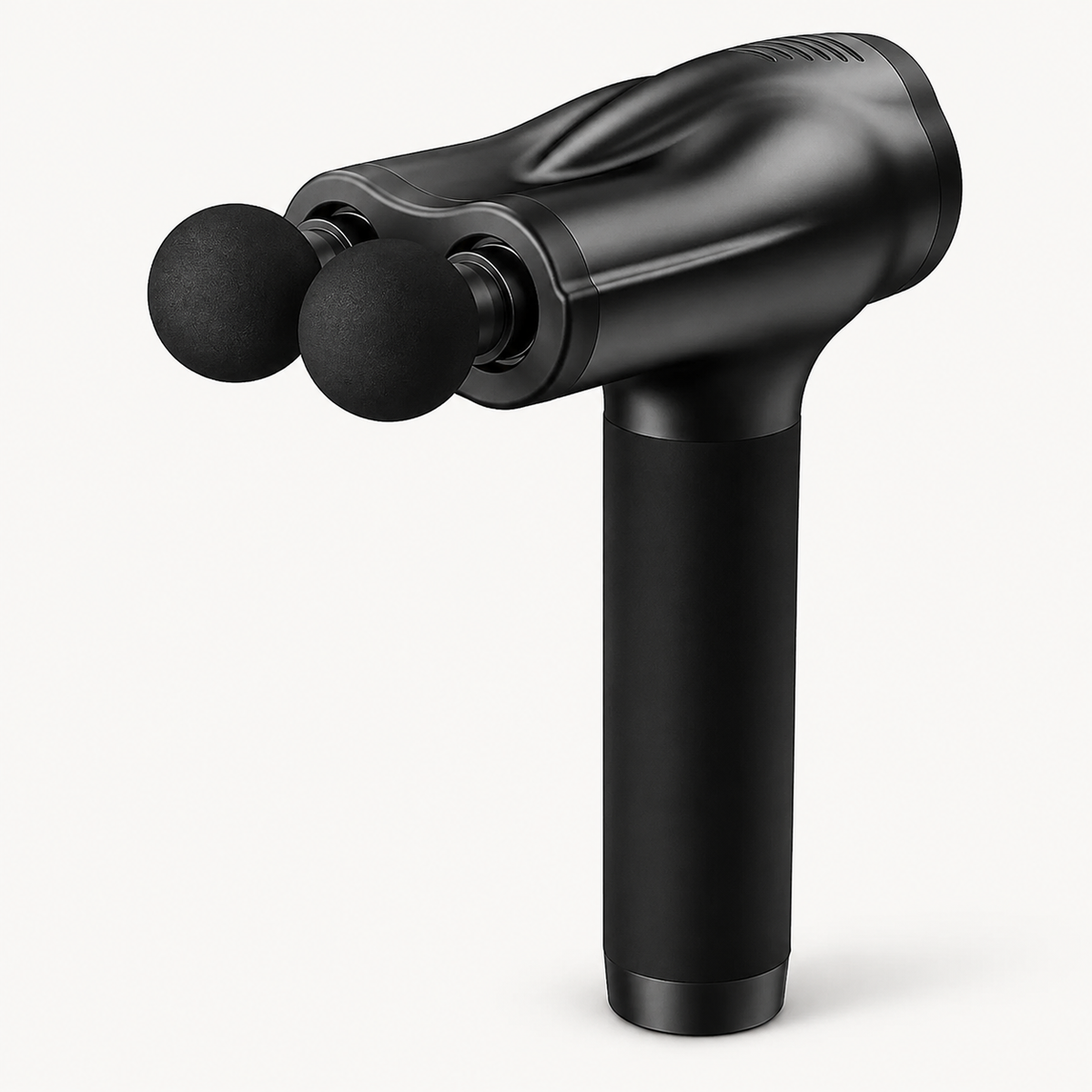 Dual-Head Deep Tissue Massage Gun with LCD Touch Controls, Rechargeable Design and 12 Attachments