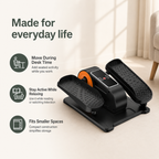 Electric Under Desk Elliptical Machine with 12 Speeds, Remote Control, 3 Auto Programs and Forward/Reverse Motion