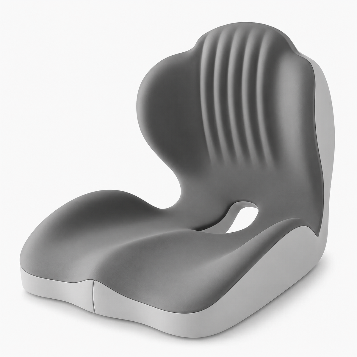 Ergonomic Memory Foam Seat Cushion with Integrated Lumbar Back Support for Office Chairs, Cars & Wheelchairs