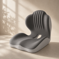Ergonomic Memory Foam Seat Cushion with Integrated Lumbar Back Support for Office Chairs, Cars & Wheelchairs