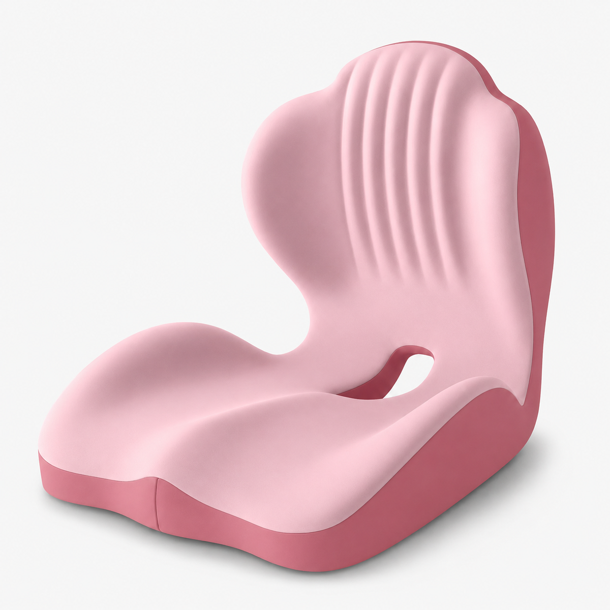 Ergonomic Memory Foam Seat Cushion with Integrated Lumbar Back Support for Office Chairs, Cars & Wheelchairs