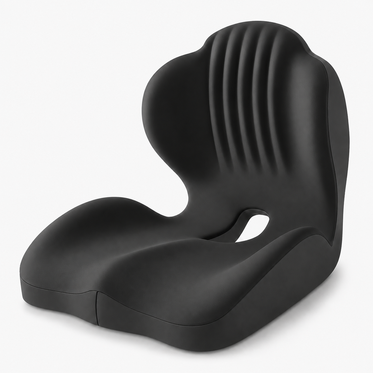 Ergonomic Memory Foam Seat Cushion with Integrated Lumbar Back Support for Office Chairs, Cars & Wheelchairs