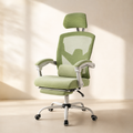 Ergonomic Mesh Office Chair with Retractable Footrest, 135° Recline, Adjustable Headrest & Lumbar Support